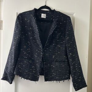 Anine Bing Navy/Black Tweed Metallic Jacket